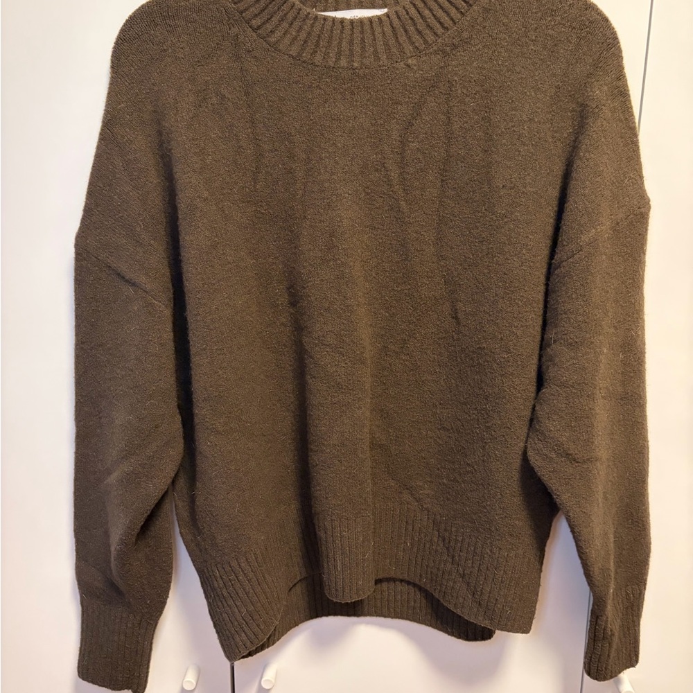 Zara Women’s Crewneck Sweater in Chocolate Brown